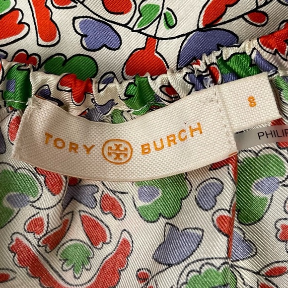 Tory Burch Legacy Paisley Silk Printed Off-The-Shoulder Top Size 8 Multicolor - Picture 5 of 8